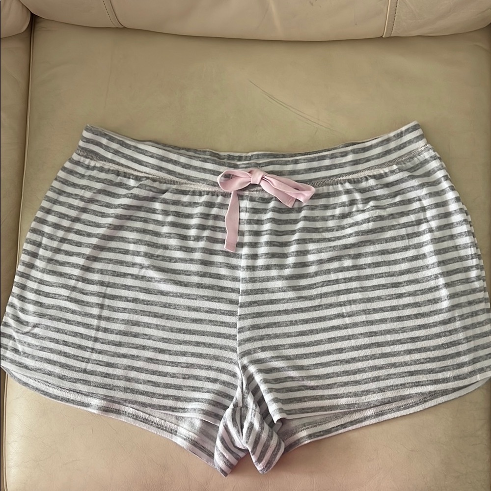 Laura Ashley Gray and Pink Pajama Shorts